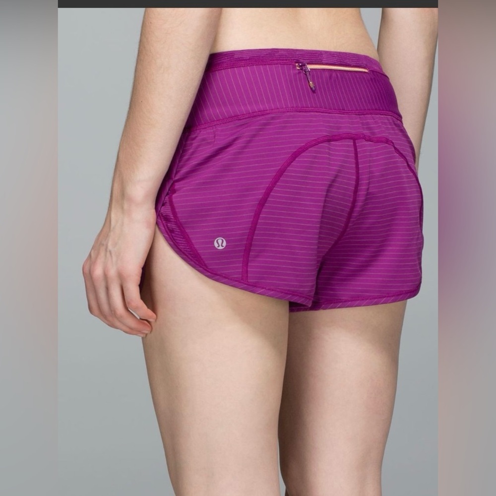 Lululemon Run For Days Short-Regal Plum-Sz 4 EUC💜☀️Anti stink Technology - Picture 5 of 11